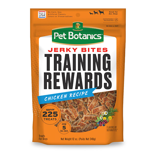 Pet Botanics Training Reward Chicken Recipe Jerky Dog Bites 12 oz