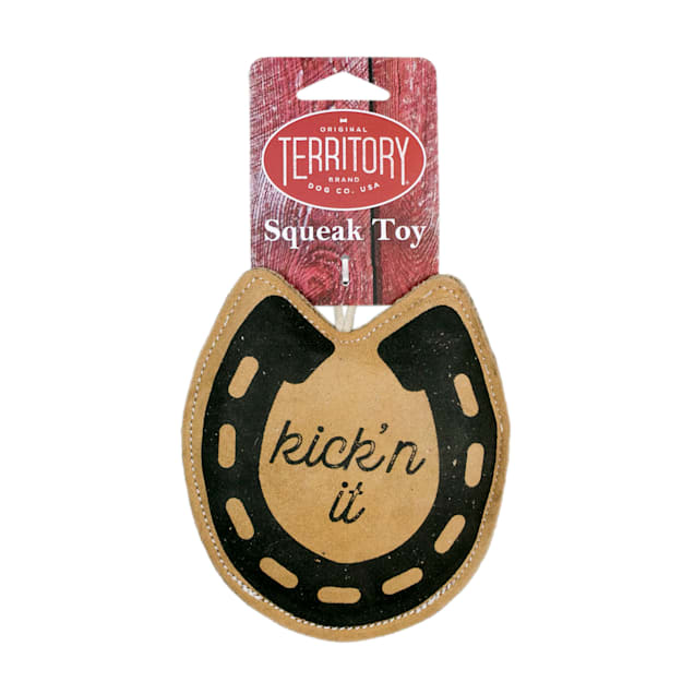 Territory Natural Leather Horseshoe Dog Toy Petco