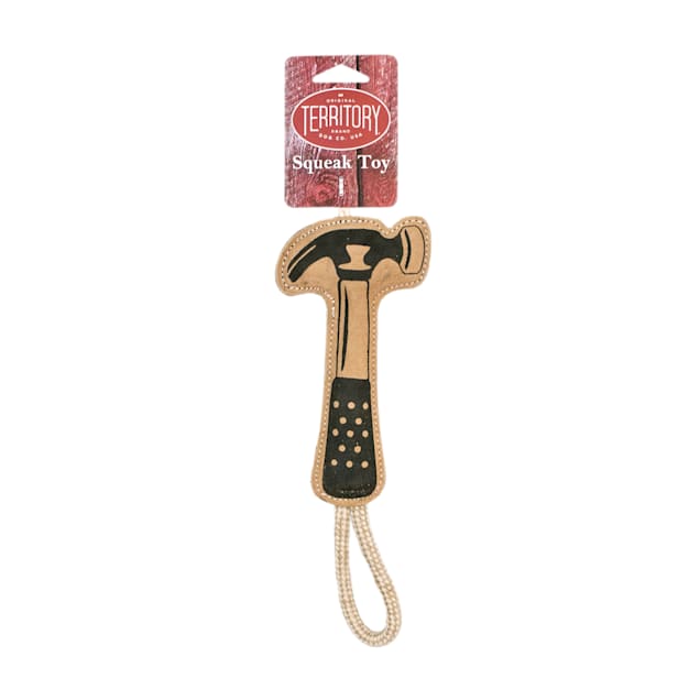 Territory Natural Leather Hammer Tug Dog Toy - Carousel image #1