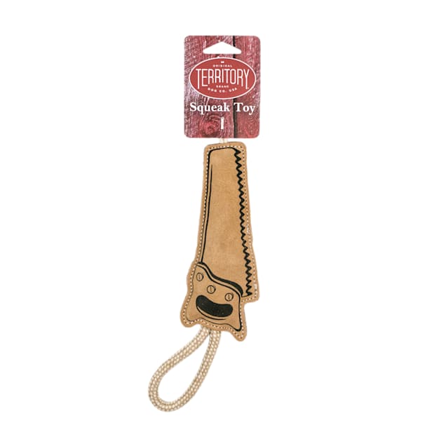 Territory Natural Leather Saw Tug Dog Toy - Carousel image #1