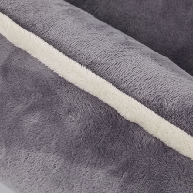 EveryYay Essentials Snooze Fest Grey Round Snuggler Dog Bed 36
