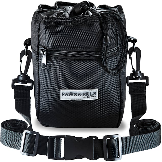 Paws & Pals Black Pet Trainer Treat Bag, Small - Carousel image #1