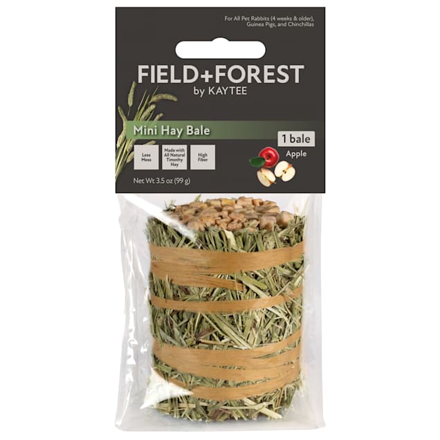 Kaytee Field+Forest Apple Mini Hay Bales, 3.5 oz.