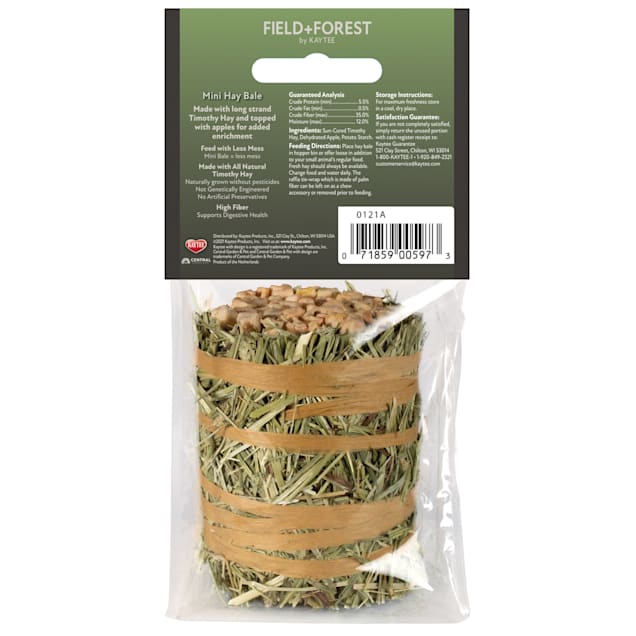 Kaytee Field Forest Apple Mini Hay Bales 3.5 oz. Petco