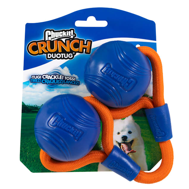 Chuckit! Crunch Ball Duo Tug Dog Toy, Medium - Carousel image #1