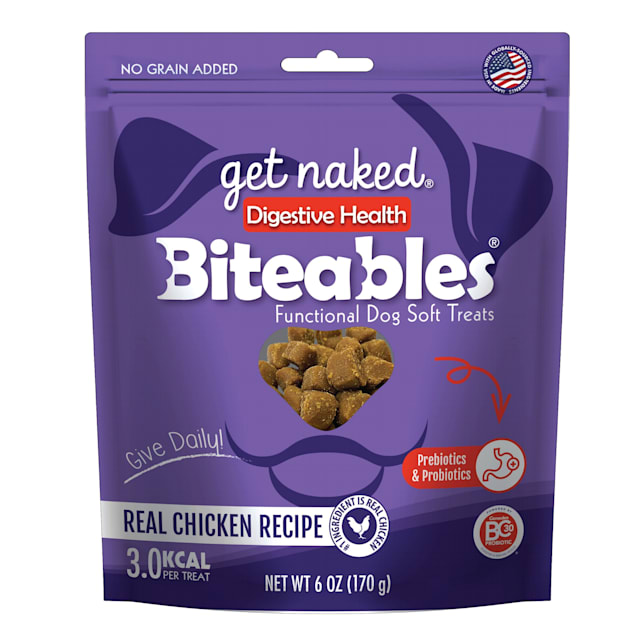 Get Naked Digestive Health Biteables Real Chicken Recipe Dog Soft Treats, 6 oz. - Carousel image #1