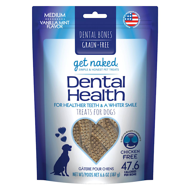 Get Naked Dental Health Vanilla Mint Flavor Medium Dog Treats, 6.6 oz. - Carousel image #1