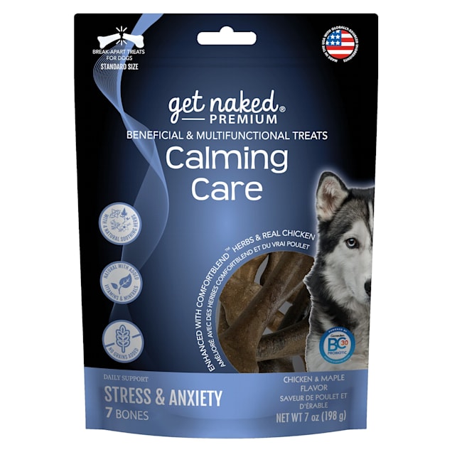 Get Naked Premium Calming Care Beneficial & Multifunctional Chicken & Maple Flavor Dog Treats, 7 oz. - Carousel image #1