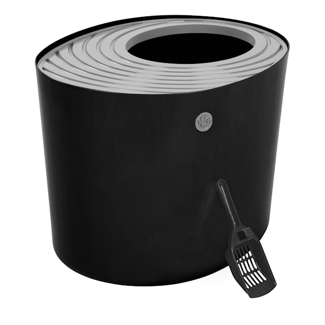 Iris Black Top Entry Cat Litter Box - Carousel image #1