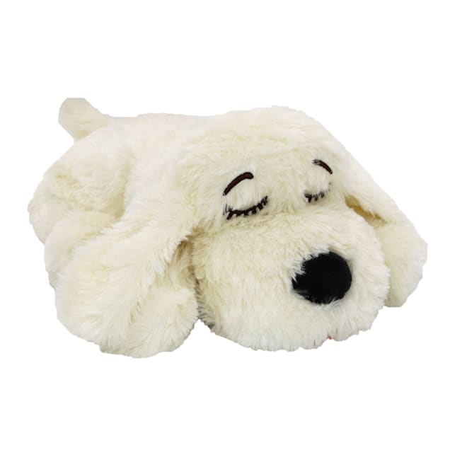 Original Snuggle Puppy Heartbeat Stuffed Toy for Dogs. Pet Anxiety Relief  and Calming Aid, Comfort Toy for Behavioral Training in Biscuit