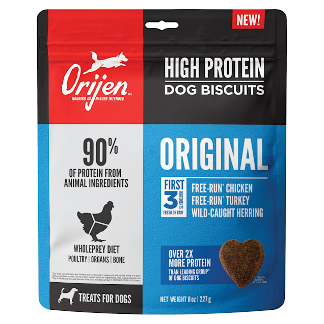 ORIJEN High Protein Original Crunchy Biscuit Dog Treats, 8 oz. - Carousel image #1