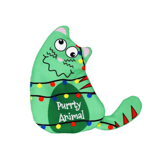 KONG Holiday Refillables Purrsonality Purrty Animal Toy for Cats, Small - Carousel image #1