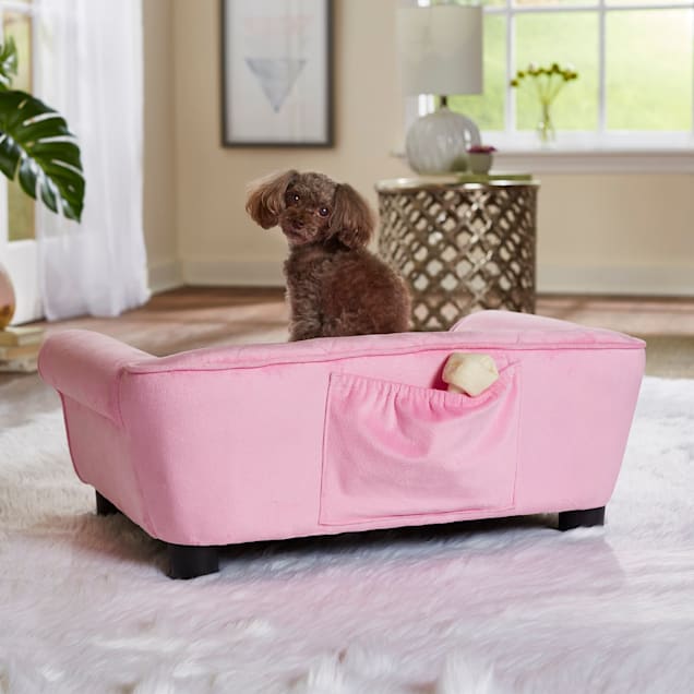Pink dog hot sale sofa