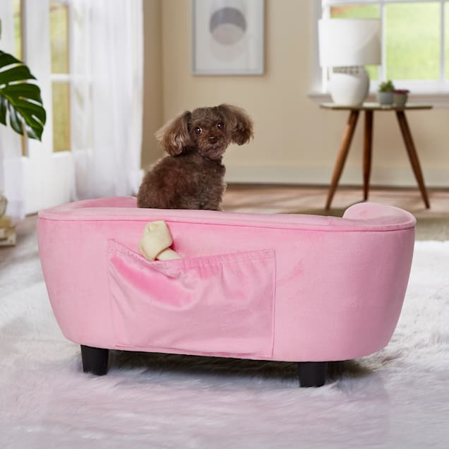 Pink dog cheap sofa