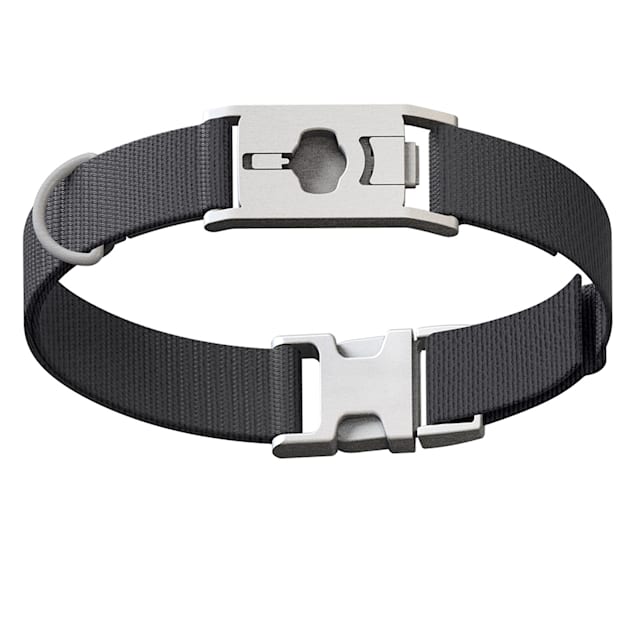 Whistle Grey Twist & Lock Dog Collar, Medium - Carousel image #1