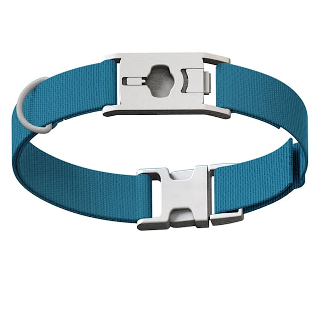 Whistle Blue Twist & Lock Dog Collar, Medium - Carousel image #1