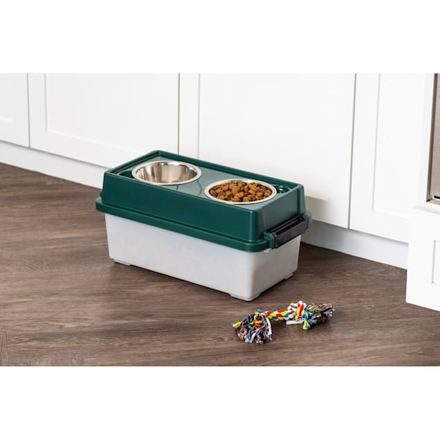 Double dog food storage container sales