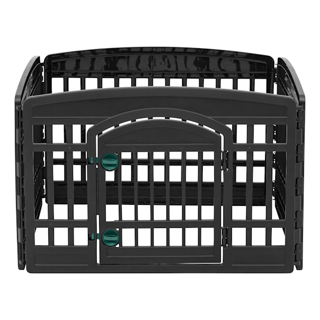 Iris Dark Black Remington 4 Panel Plastic Playpen with Door, Small - Carousel image #1