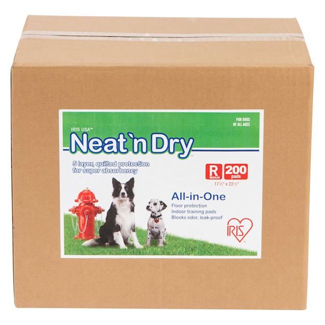 Iris Neat 'n Dry Potty Training Dog Pads, Count of 200 - Carousel image #1