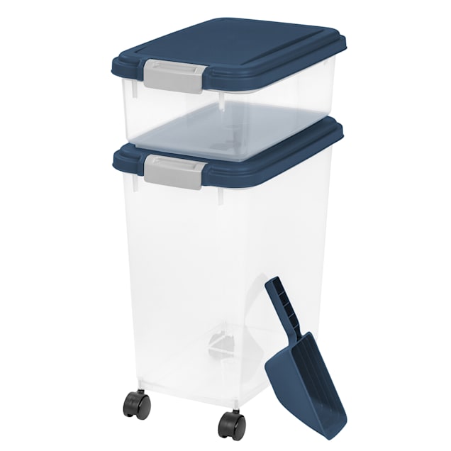 Iris Navy Blue Airtight Pet Food Storage Container Combo, Pack of 3 - Carousel image #1