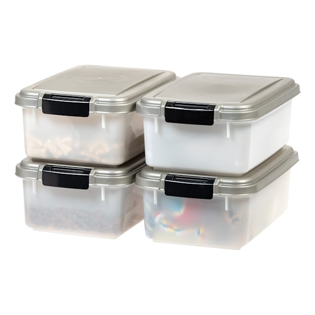 Gourmet Kitchen Airtight Food Container with Gray Lid, 12 oz.