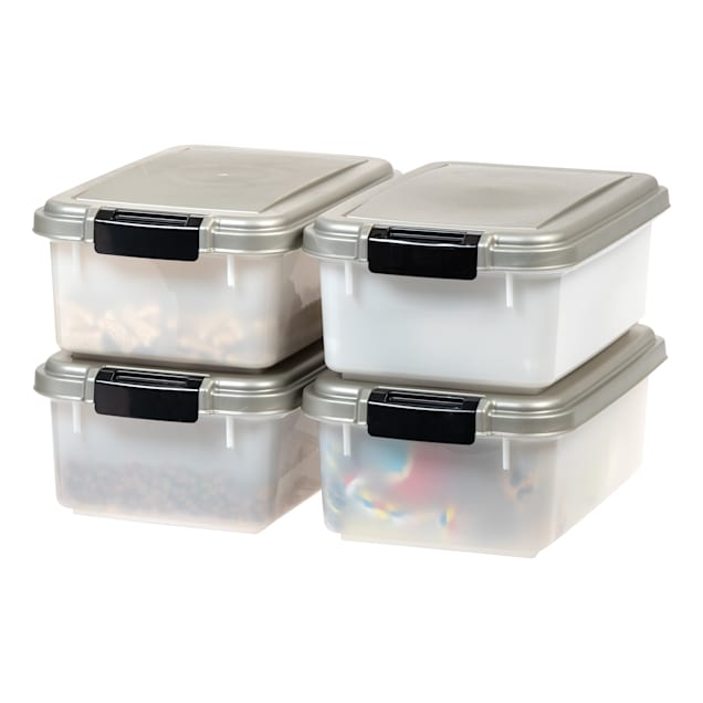 Clear 12-Quart Storage Box with Lid, 4-Pack