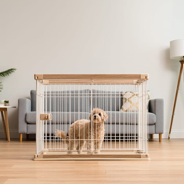 Iris Brown White Wire Open Pet Pen Medium