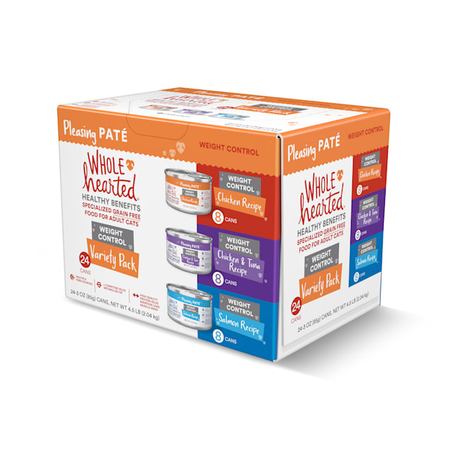 WholeHearted Weight Control Adult Wet Cat Food Variety Pack, 3 oz