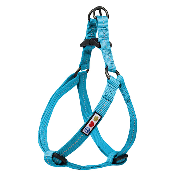 Pawtitas Recycled Teal Reflective Step In Dog Harness, X-Small - Carousel image #1