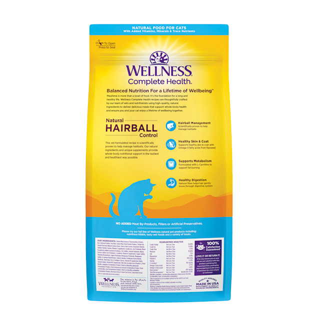Wellness Complete Health Natural Hairball Control Chicken Meal