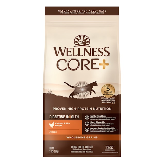 Wellness CORE Digestive Health Chicken Rice Dry Cat Food 5 lbs