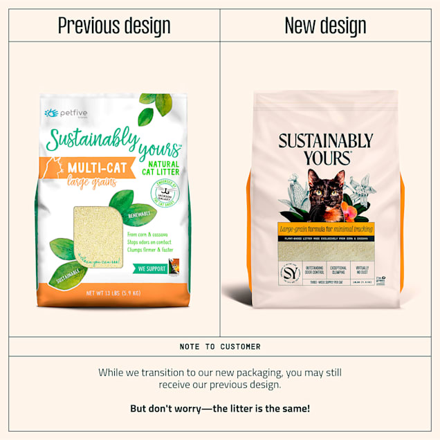 Sustainably Yours Cat Litter Large grain Formula 13 lbs. Petco