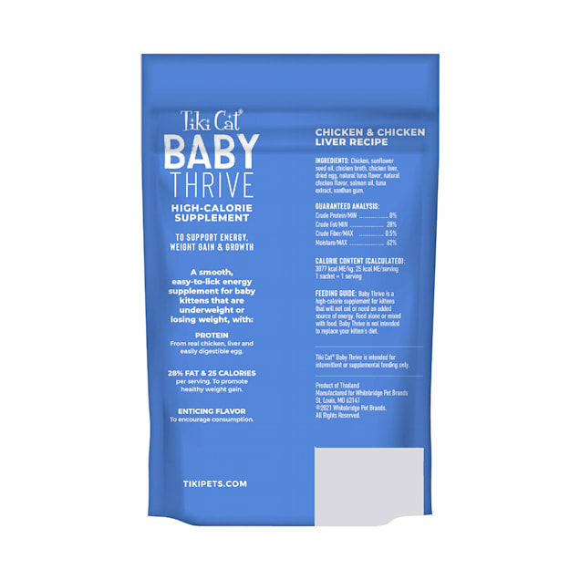 Tiki Cat Baby Thrive Chicken Chicken Liver Recipe Supplement Wet