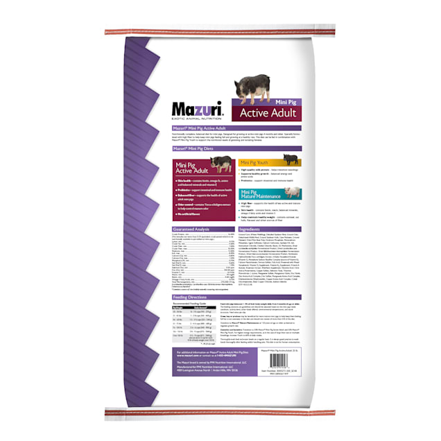 Mazuri Mini Pig Active Adult Food 25 lbs. Petco