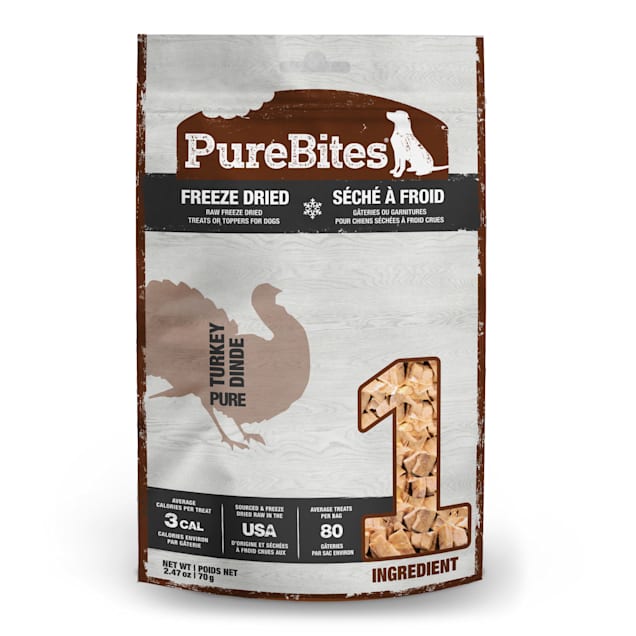 PureBites Turkey Freeze Dried Dog Treats 2.47 oz. Petco