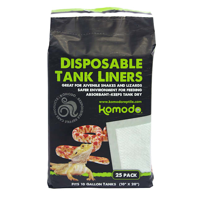 Komodo 10 Gallon Disposable Tank Liners Repti-Pads, Pack of 25 - Carousel image #1
