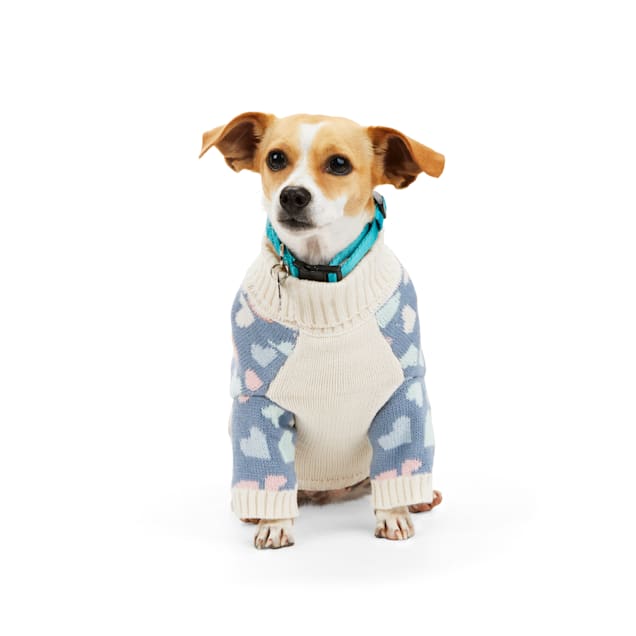 YOULY Heart Print Dog Sweater, XX-Small - Carousel image #1