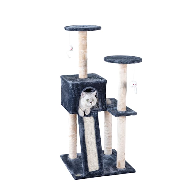 Go Pet Club Gray 44" Cat Tree with Scratching Board - Carousel image #1