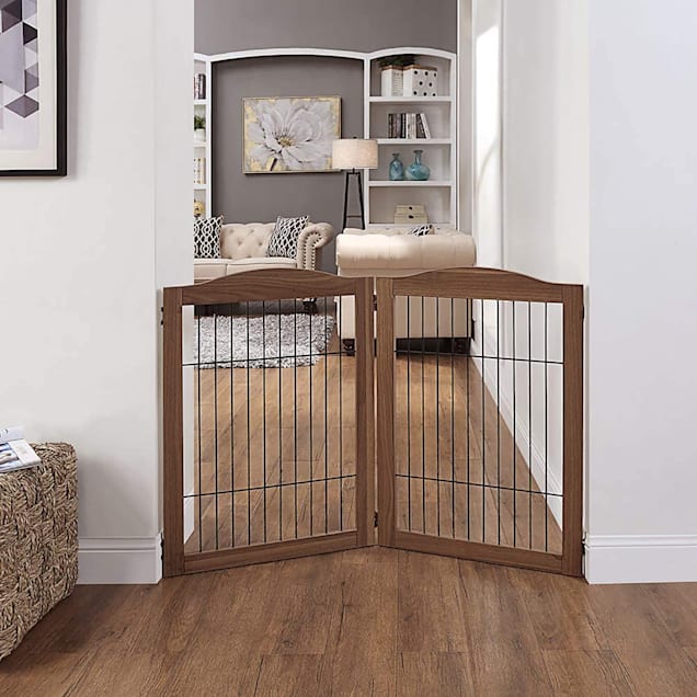 UniPaws Wire 2 Panel Extension Kit Walnut Pet Gate 43.94
