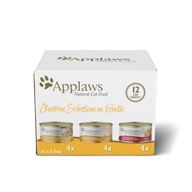 Applaws Natural Chicken Selection in Broth Multipack Wet Cat Food, 5.5 oz. - Carousel image #1