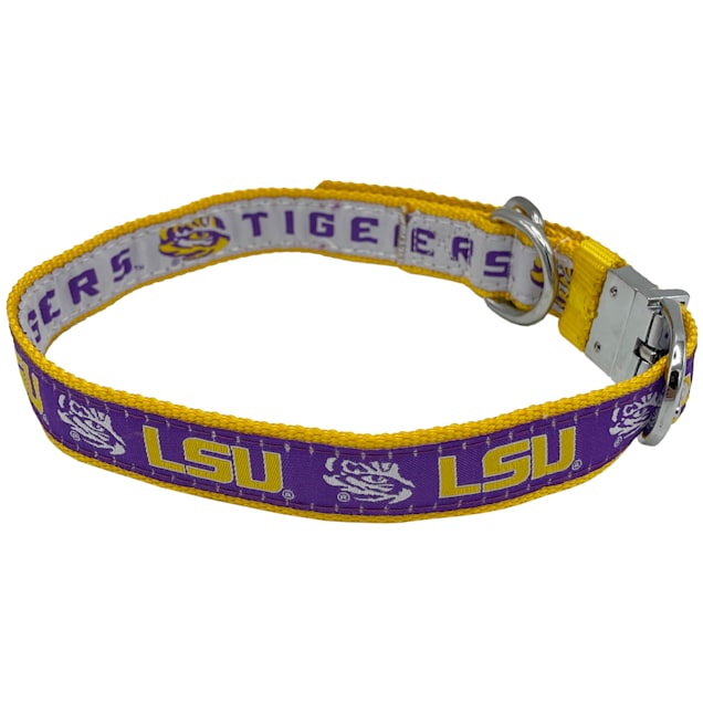 Pets First LSU Reversible Dog Collar Medium