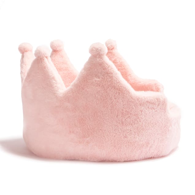 Nandog Pet Gear Blush Pink Cloud Collection Crown Pet Bed 16