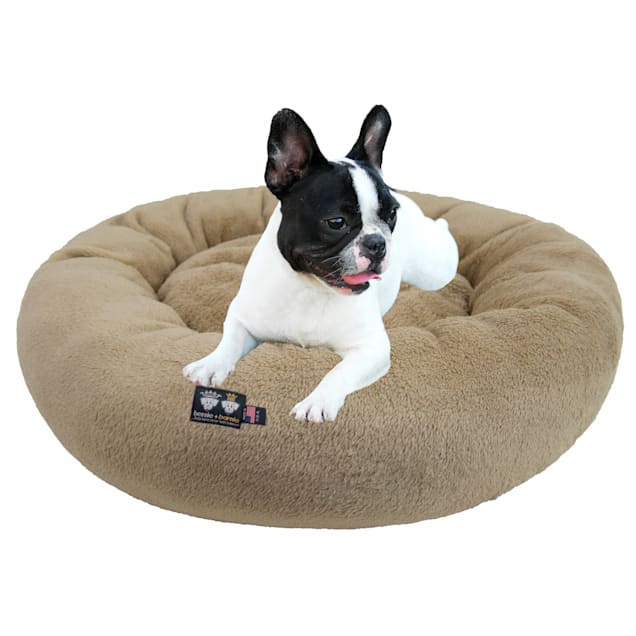 Bessie and Barnie Ultra Plush Deluxe Comfort Taupe Snuggle Pet Bed, 23" L X 23" W X 6" H - Carousel image #1