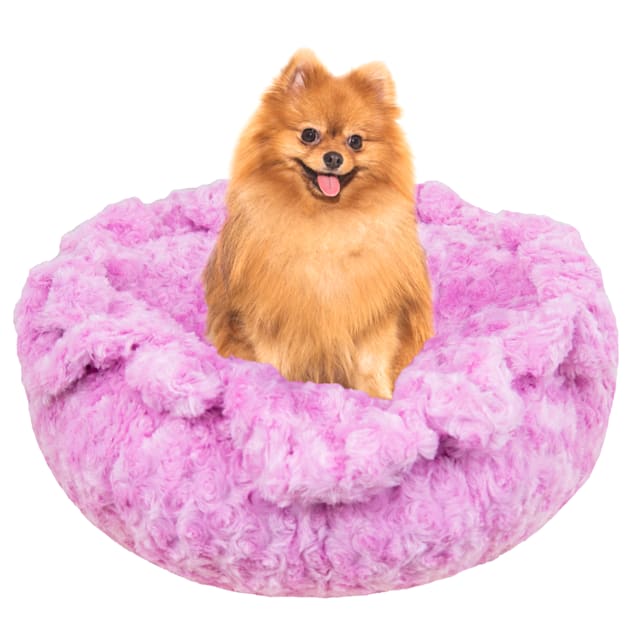 Bessie and Barnie Ultra Plush Cotton Candy Luxury Deluxe Pet Cuddle Pod Bed, 30" L X 30" W X 5" H - Carousel image #1
