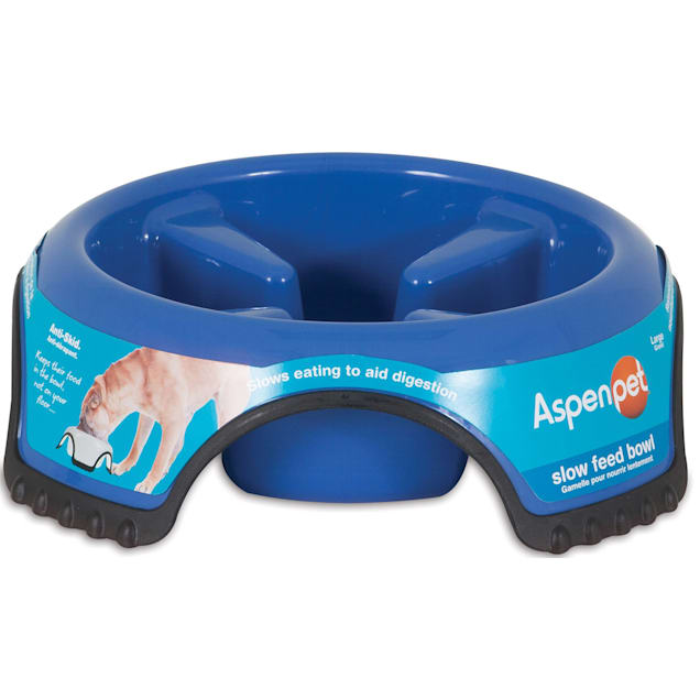 Aspen Pet Skid Stop Slow Feed Pet Bowl 3 Cup Petco