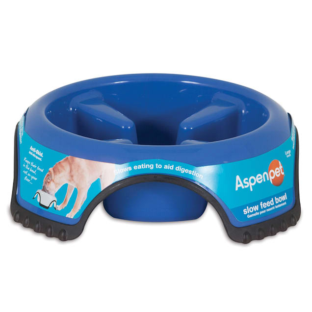 Aspen Pet Skid Stop Slow Feed Pet Bowl 3 Cup Petco
