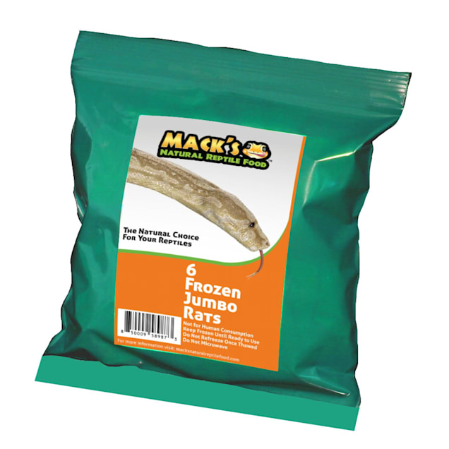 Mack's Natural Reptile Food Frozen Jumbo Rat - 6ct - Carousel image #1