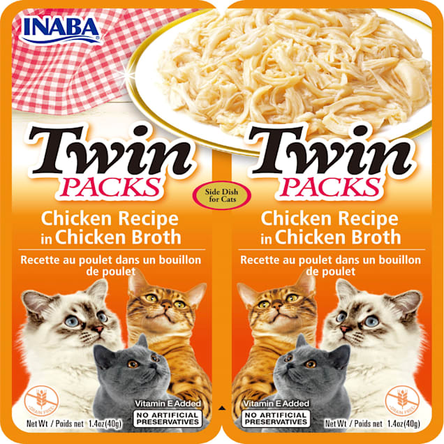 Inaba Twin Packs Chicken Recipe in Chicken Broth Cat Treats, 2.8 oz. - Carousel image #1