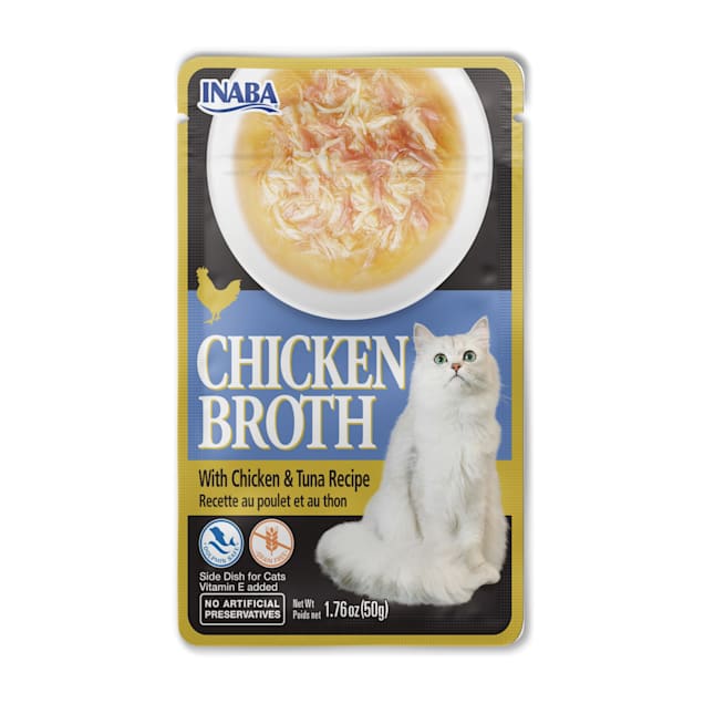 Inaba Chicken Broth with Chicken Tuna Recipe Cat Treats 1.76 oz