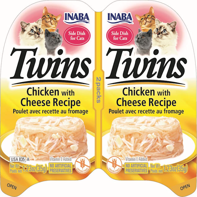 Inaba Twins Chicken with Cheese Recipe Cat Treats, 2.46 oz. - Carousel image #1